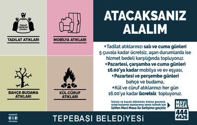 TEPEBAŞI'NDA ATIK TOPLAMA HİZMETİ SÜRÜYOR